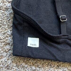 Vuori Black Adjustable-Strap Crop Bralette S black